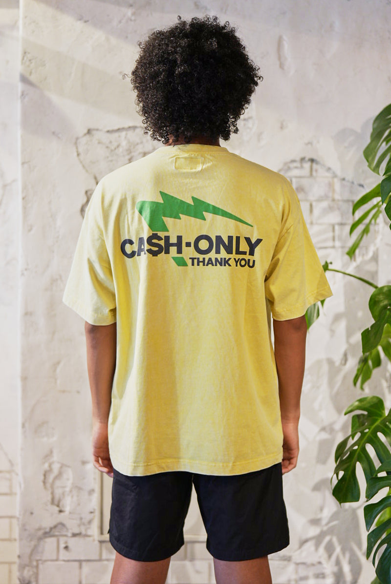 CASH ONLY SHORT SLEEVE T-SHIRTS｜YELLOW