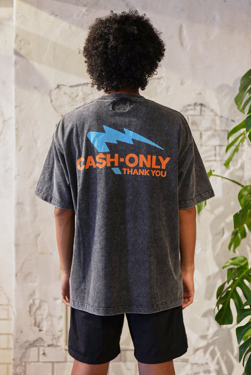 CASH ONLY SHORT SLEEVE T-SHIRTS｜BLACK