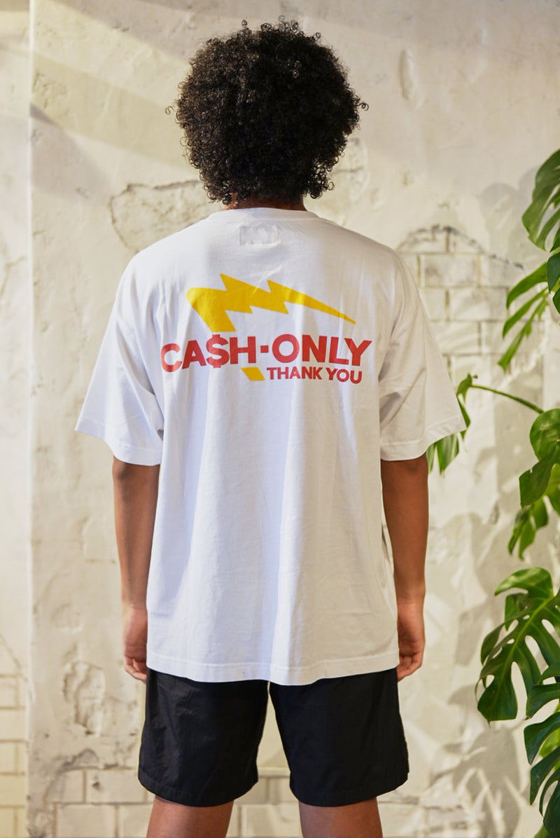 CASH ONLY SHORT SLEEVE T-SHIRTS｜WHITE