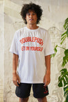 BET ON YOURSELF MESH SHORT SLEEVE T-SHIRTS｜WHITE