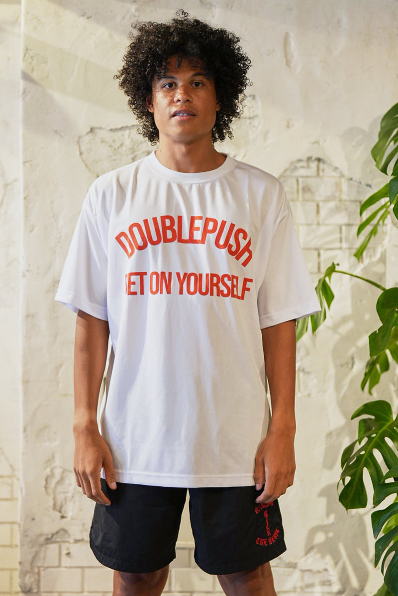 BET ON YOURSELF MESH SHORT SLEEVE T-SHIRTS｜WHITE