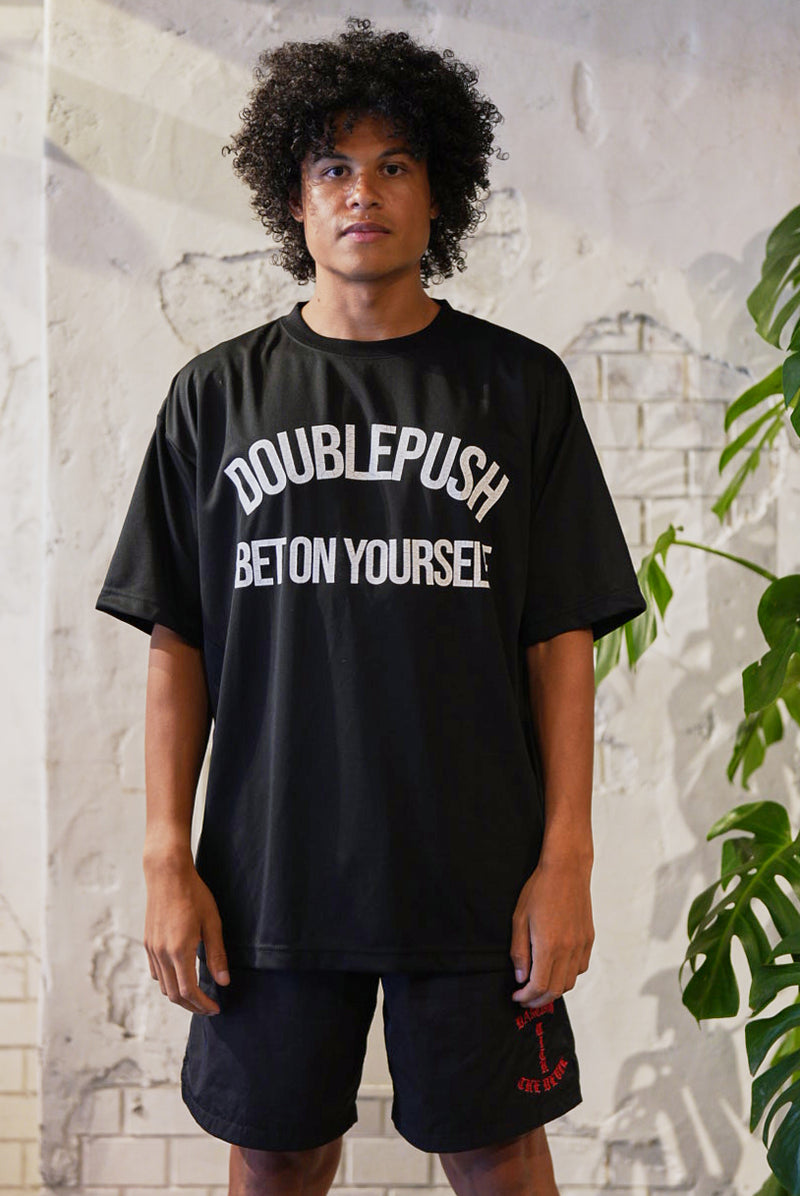 BET ON YOURSELF MESH SHORT SLEEVE T-SHIRTS｜BLACK