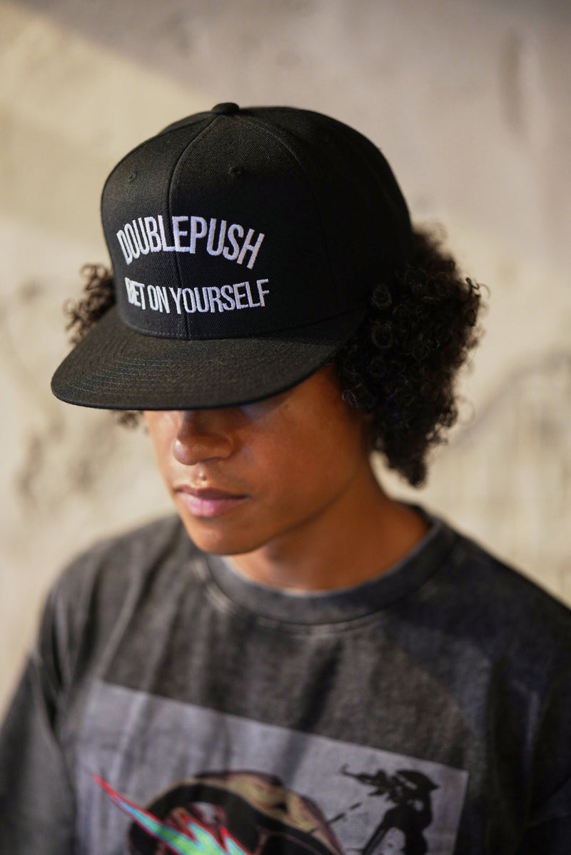 DOUBLE PUSH THUNDER FLAT CAP | BLACK