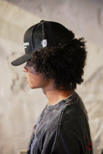 DOUBLE PUSH ROUND CAP | BLACK