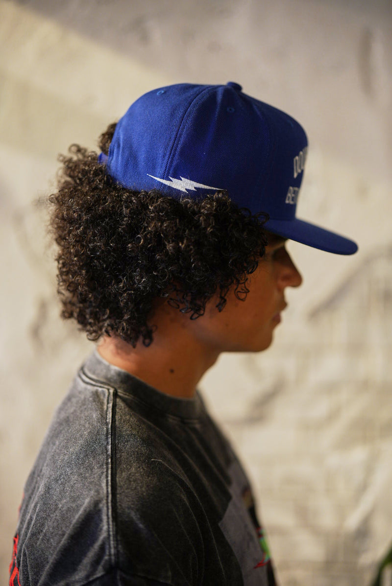 DOUBLE PUSH THUNDER FLAT CAP | BLUE