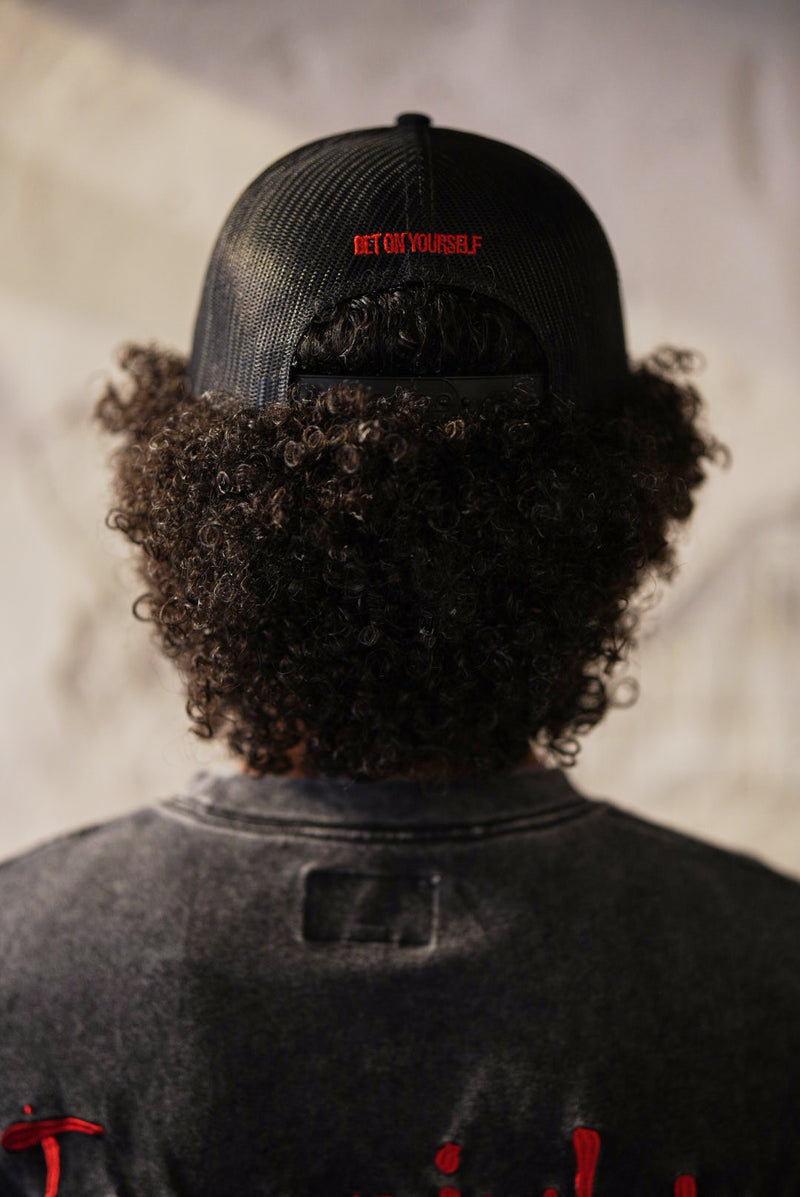 CASH ONLY FLAT CAP | BLACK