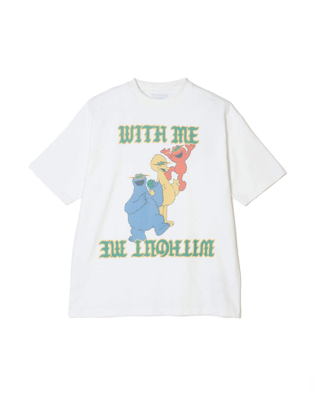 TAIN DOUBLEPUSH | WITH ME WITHOUT ME SHORT SLEEVE T-SHIRTS / WHITE | T