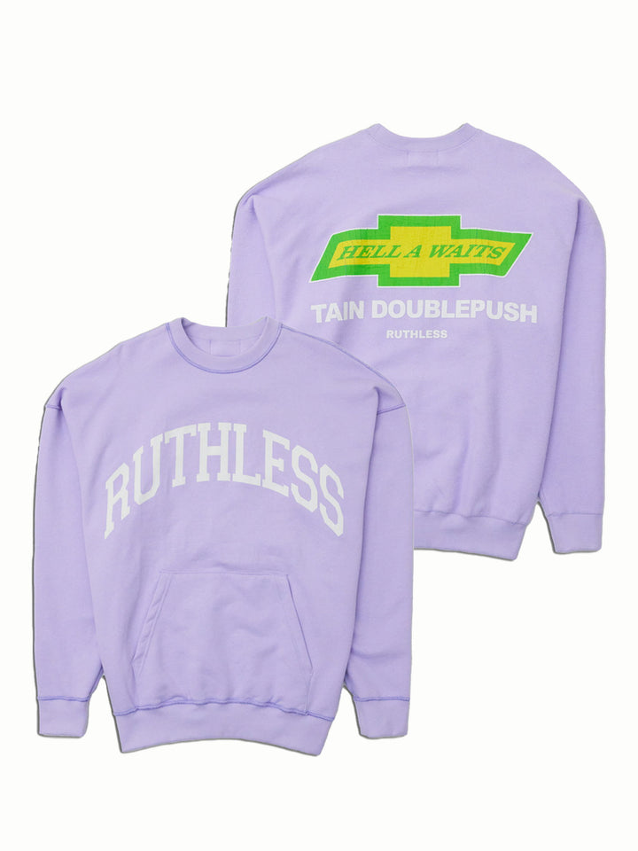 NO.84 BRUSHED CREW SWEAT LAVENDER – TAIN DOUBLEPUSH