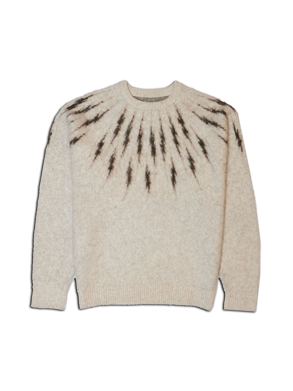 トップス TAIN DOUBLE PUSH THUNDER CREW NECK KNIT THUNDER CREW NECK KNIT OFF WHITE – TAIN DOUBLEPUSH