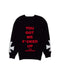 HEARTBREAK WAFFLE CREW NECK / BLACK