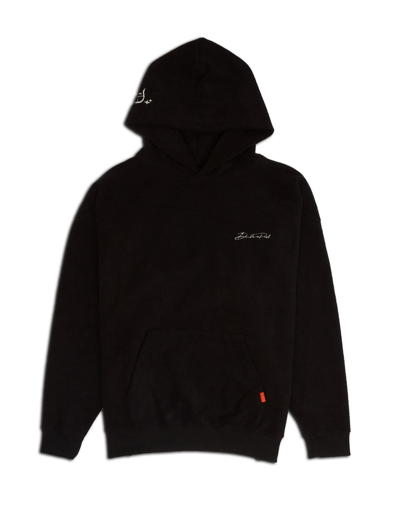 DOUBLE PUSH BOA HOODIE BLACK