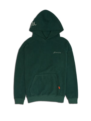 DOUBLE PUSH BOA HOODIE / GREEN