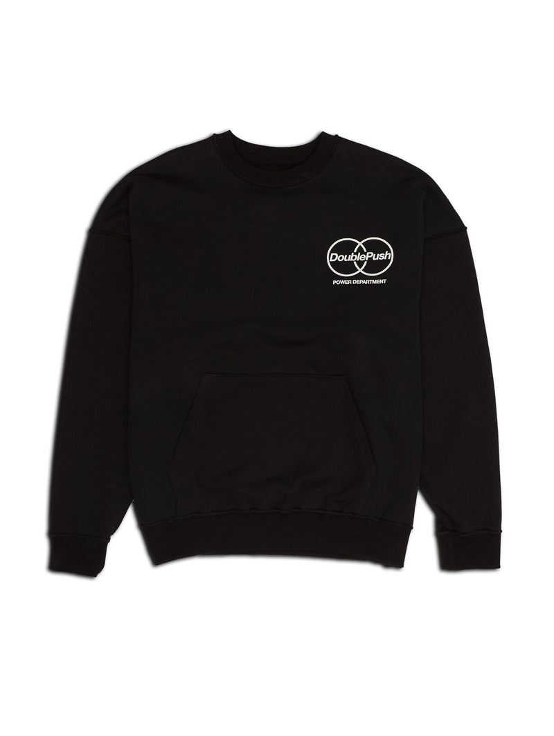 DOUBLE UP CREW NECK SWEAT BLACK