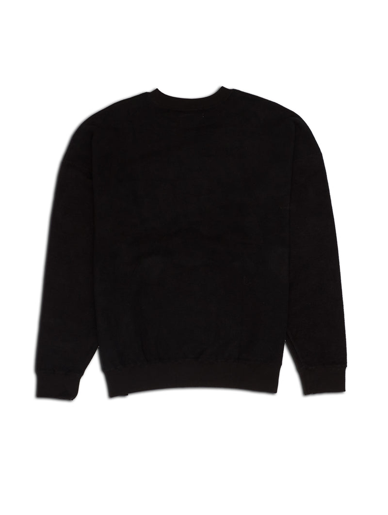 DOUBLE UP CREW NECK SWEAT BLACK