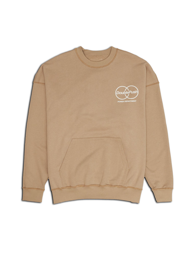 DOUBLE UP CREW NECK SWEAT BEIGE