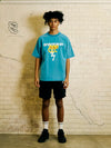 SWEEP SHORT SLEEVE T-SHIRTS ｜ BLUE