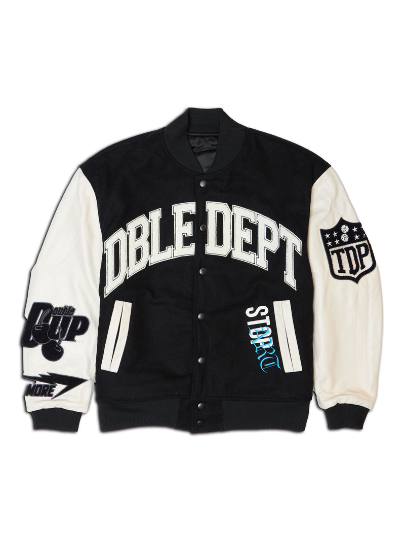 DBLE DEPT REVERSIBLE AWARD JACKET BLACK