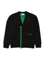 KNIT ZIP CARDIGAN BLACK