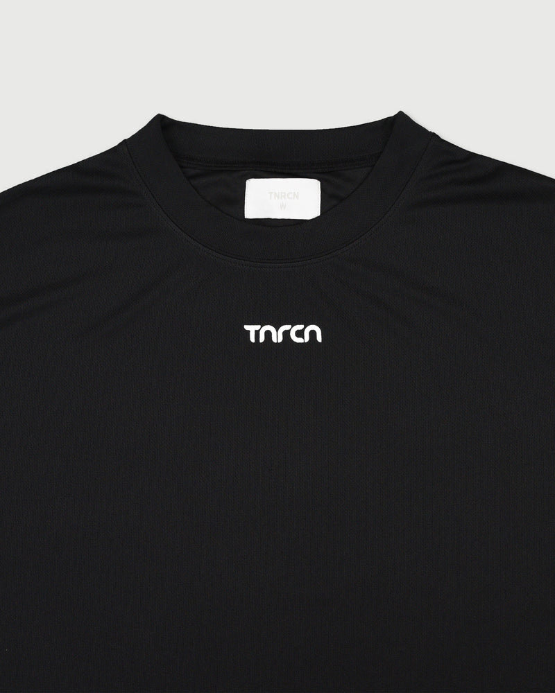 TNRCN AIRMESH HYBRID DRY MOCK NECK TEE | BLACK