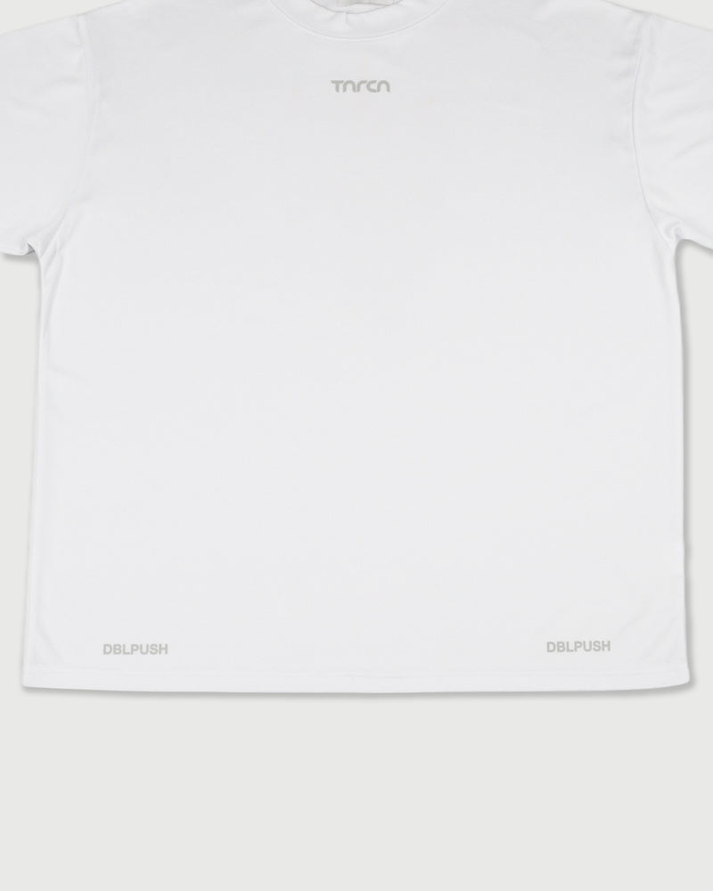 TNRCN AIRMESH HYBRID DRY MOCK NECK TEE | WHITE