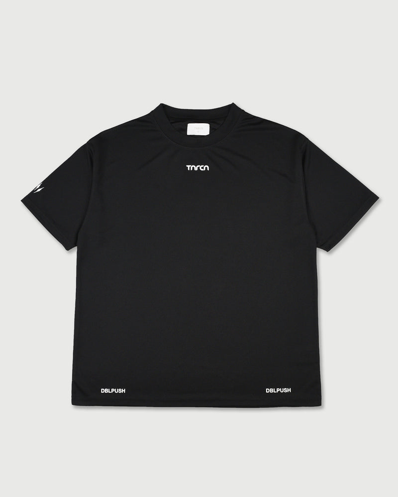 TNRCN AIRMESH HYBRID DRY MOCK NECK TEE | BLACK