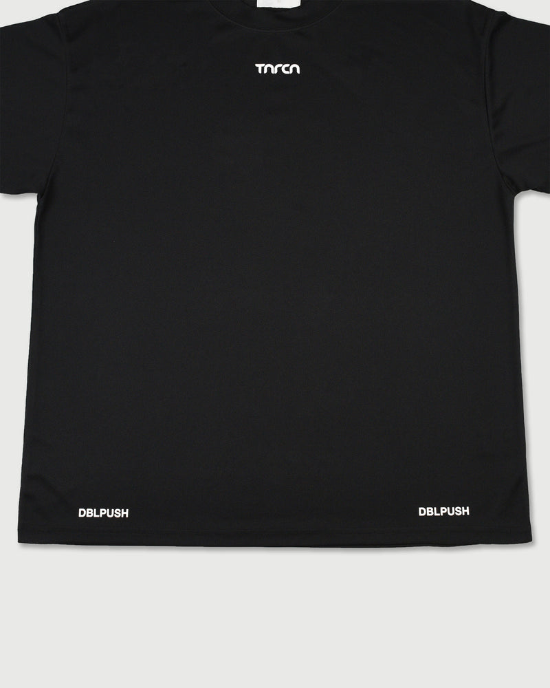 TNRCN AIRMESH HYBRID DRY MOCK NECK TEE | BLACK