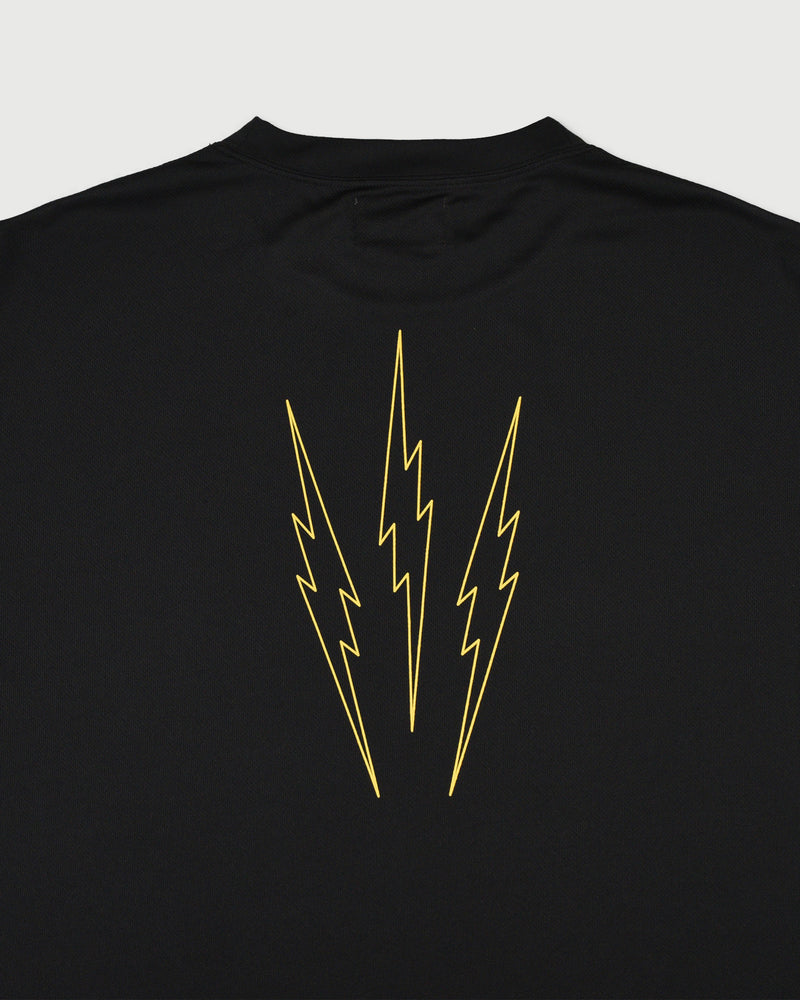 TNRCN AIRMESH HYBRID DRY MOCK NECK TEE | BLACK