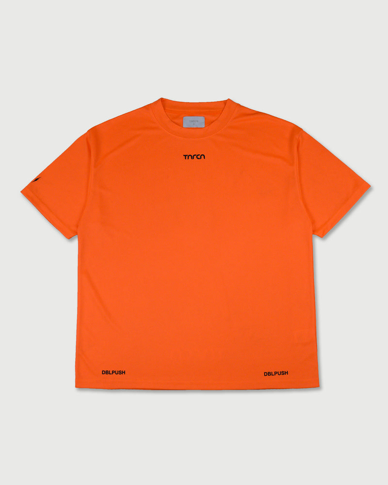 TNRCN AIRMESH HYBRID DRY MOCK NECK TEE | ORANGE