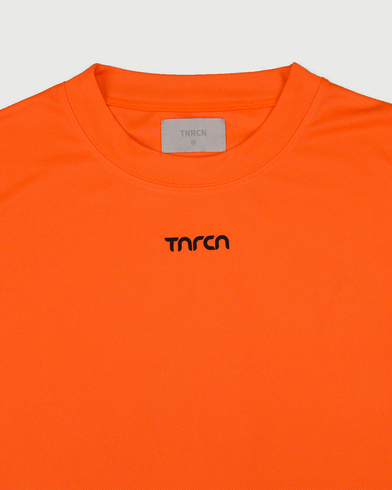 TNRCN AIRMESH HYBRID DRY MOCK NECK TEE | ORANGE