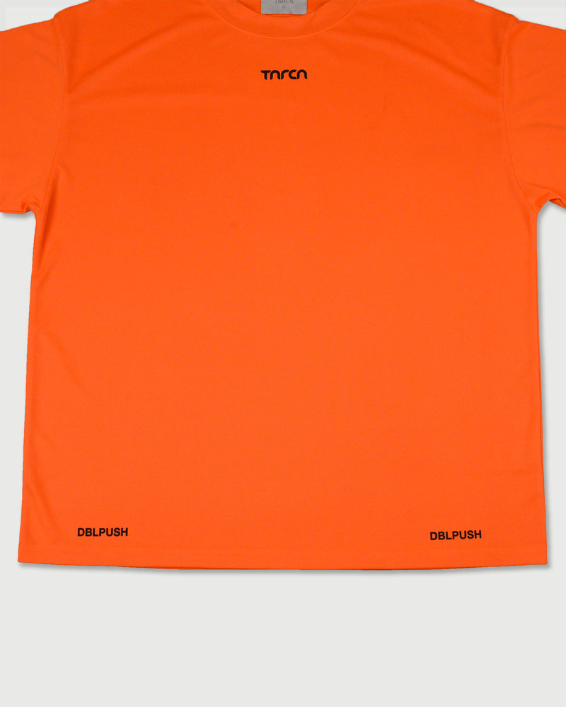 TNRCN AIRMESH HYBRID DRY MOCK NECK TEE | ORANGE