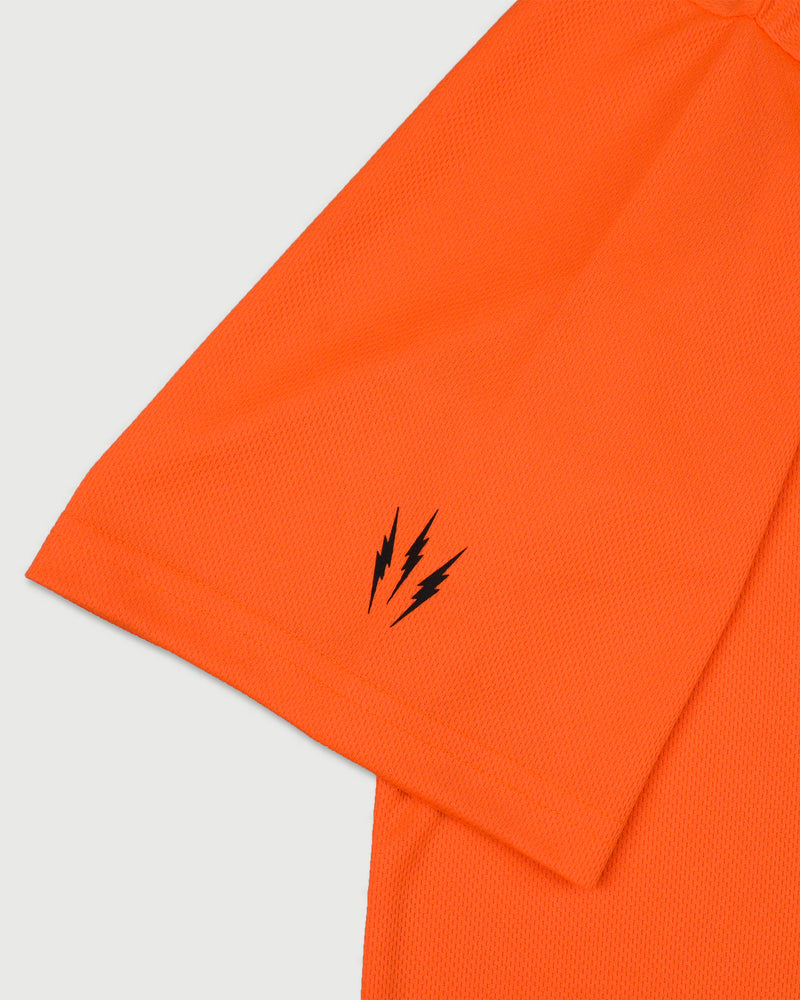 TNRCN AIRMESH HYBRID DRY MOCK NECK TEE | ORANGE