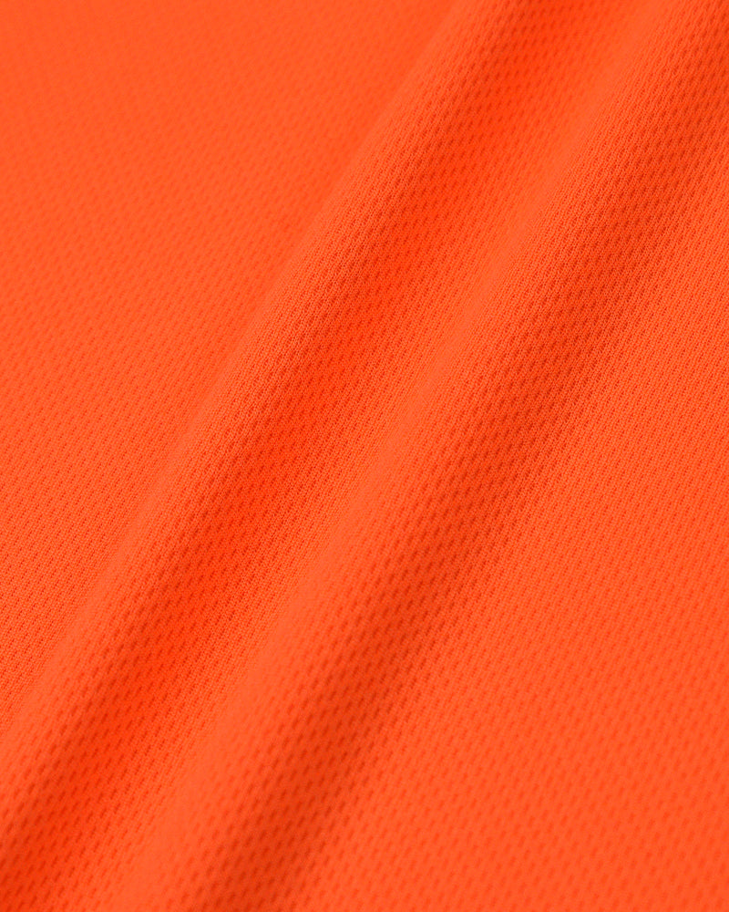 TNRCN AIRMESH HYBRID DRY MOCK NECK TEE | ORANGE