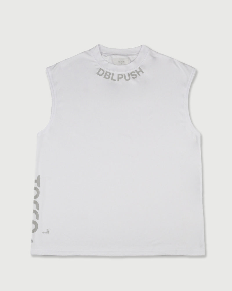 TNRCN AIRMESH HYBRID DRY NO SLEEVE TEE | WHITE