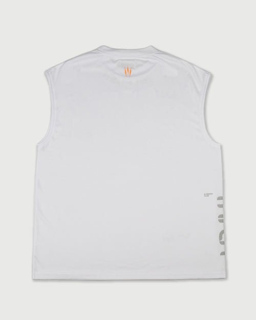 TNRCN AIRMESH HYBRID DRY NO SLEEVE TEE | WHITE