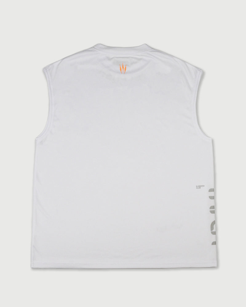 TNRCN AIRMESH HYBRID DRY NO SLEEVE TEE | WHITE