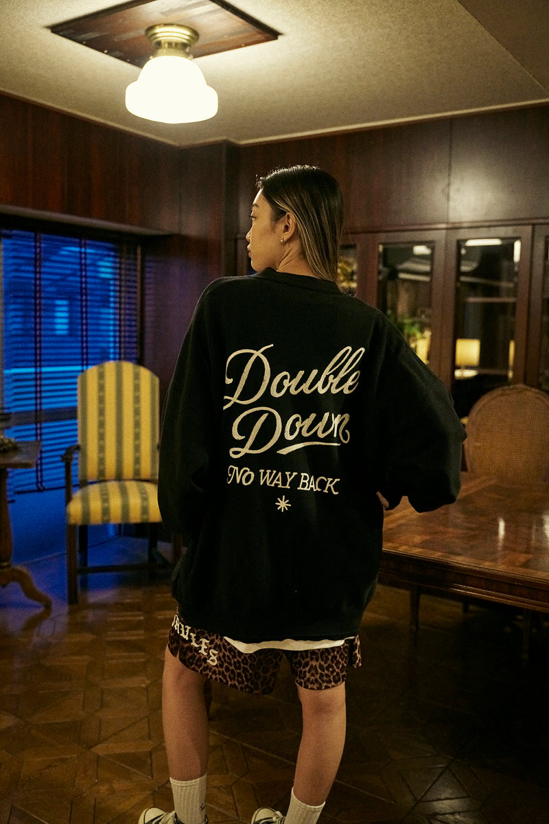 TAIN DOUBLEPUSH | KNIT ZIP CARDIGAN / BLACK | カーディガン