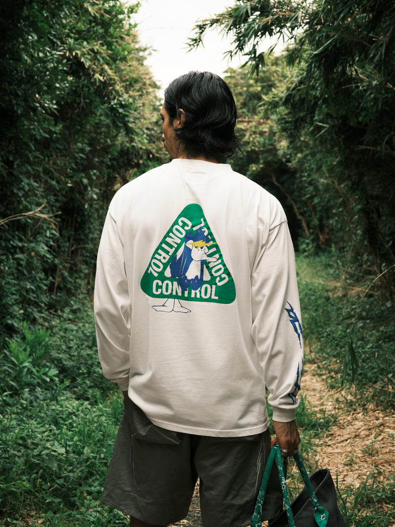 DOUBLE PUSH LONG SLEEVE T-SHIRTS / BLACK