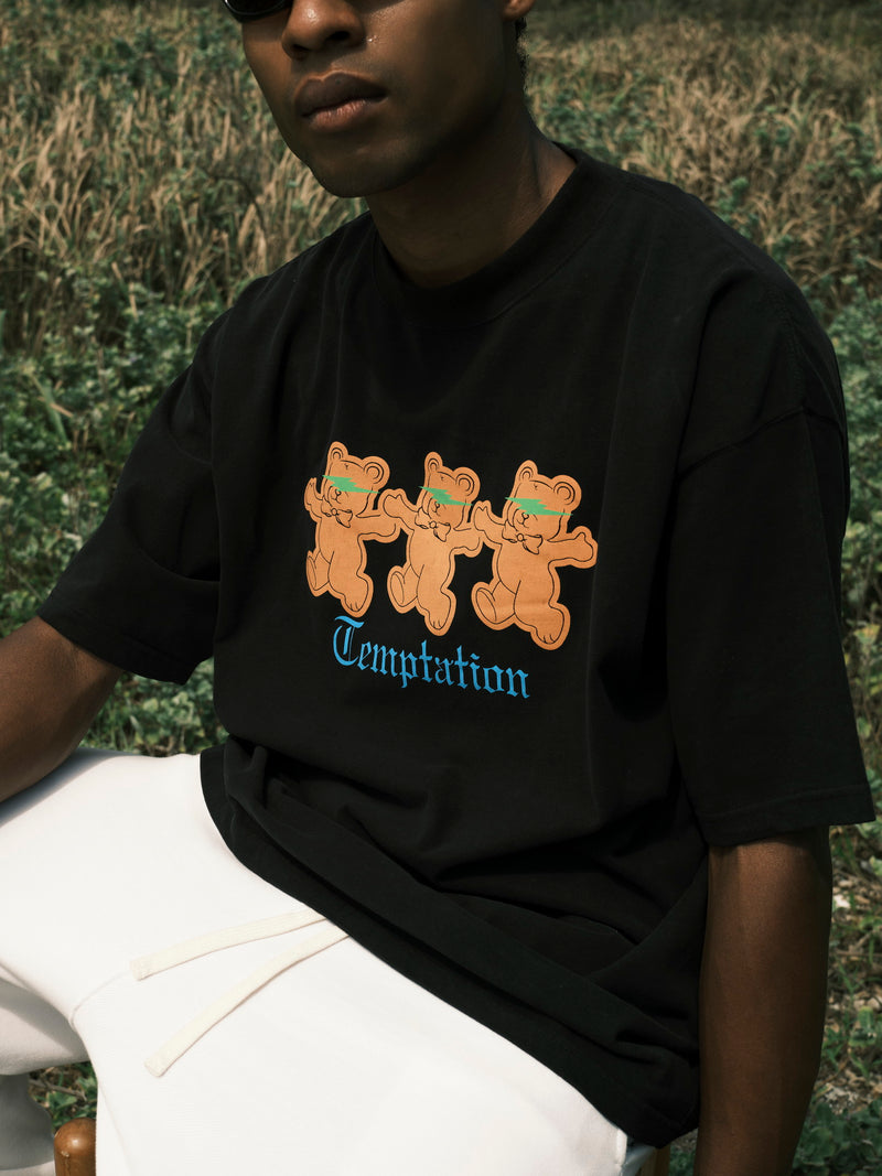 TEMPTATION SHORT SLEEVE T-SHIRTS / BLACK