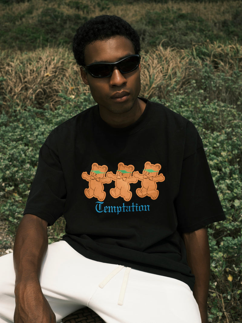 TEMPTATION SHORT SLEEVE T-SHIRTS / BLACK