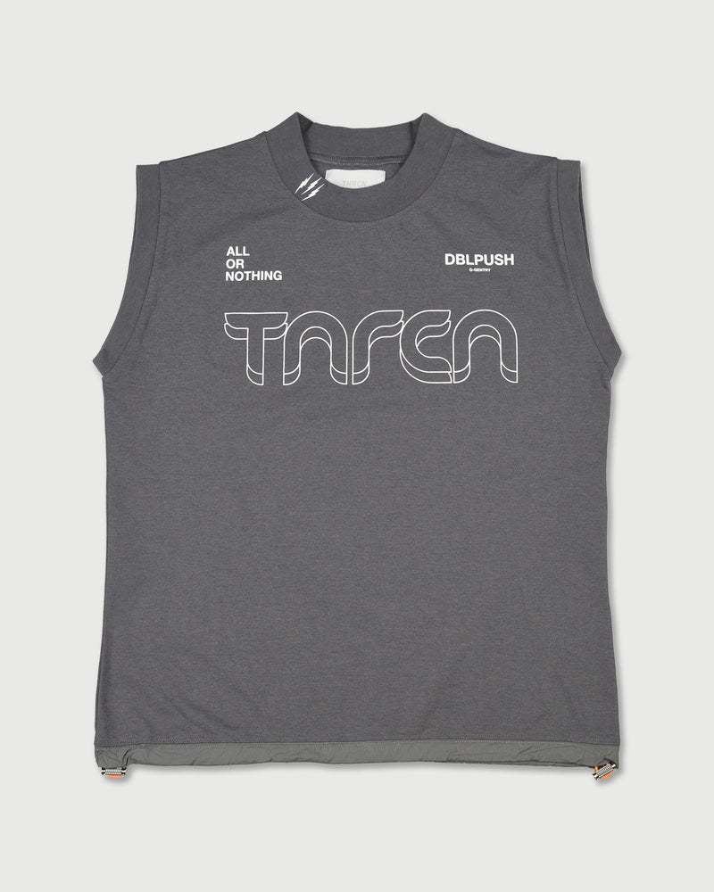 TNRCN EVERCORE™ LADIES NO SLEEVE MOCK TEE | GRAY