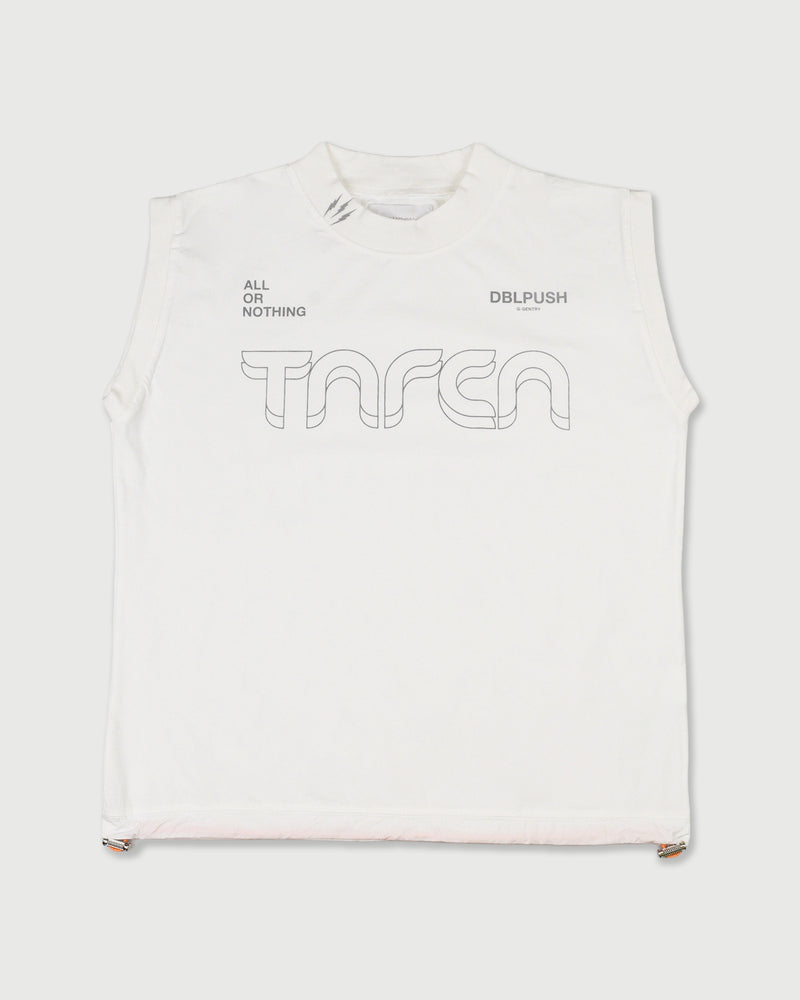 TNRCN EVERCORE™ LADIES NO SLEEVE MOCK TEE | WHITE