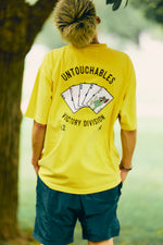 EMBROIDERY UNTOUCHABLES SHORT SLEEVE T-SHIRTS YELLOW