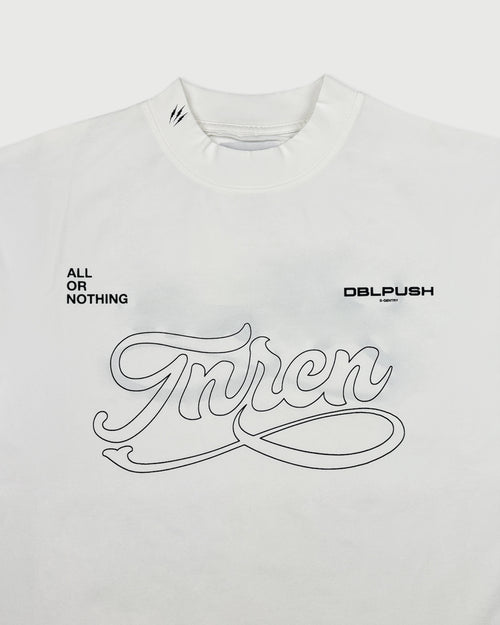 TNRCN SIGNATURE LOGO S/S MOCK NECK TEE WHITE