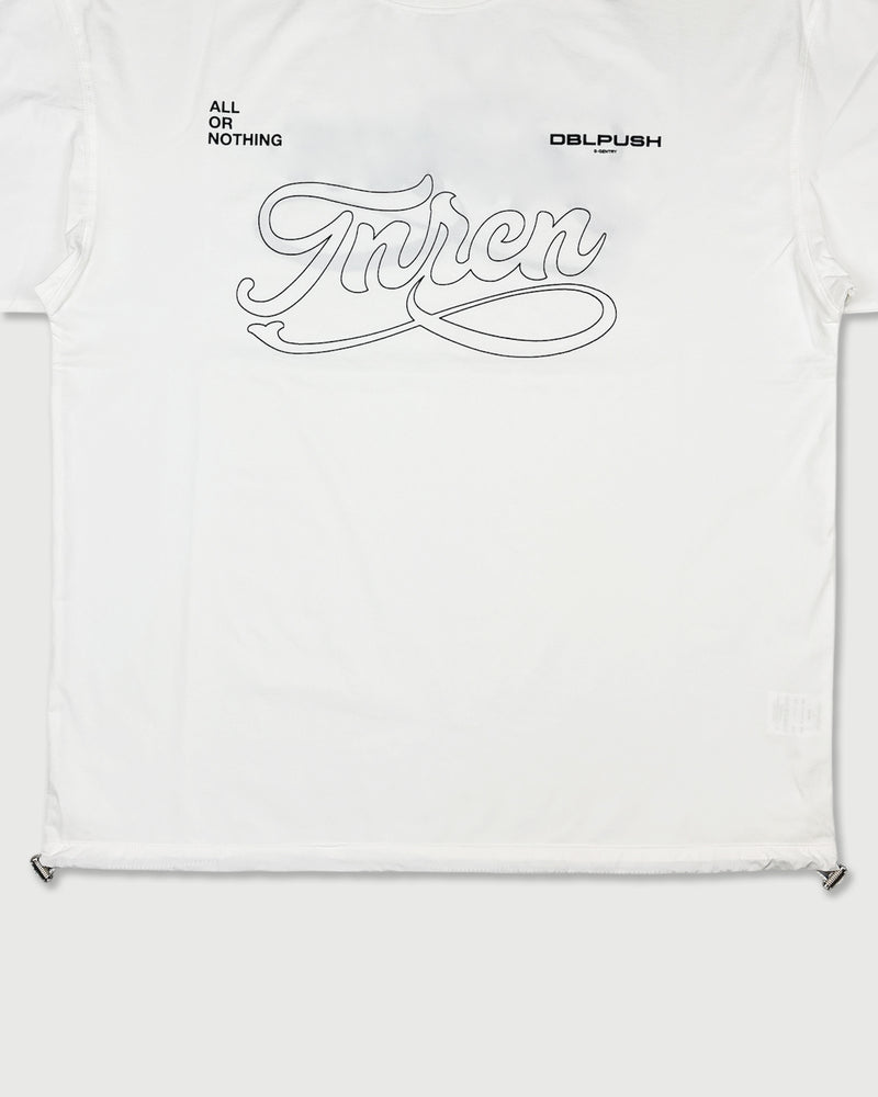 TNRCN SIGNATURE LOGO S/S MOCK NECK TEE WHITE