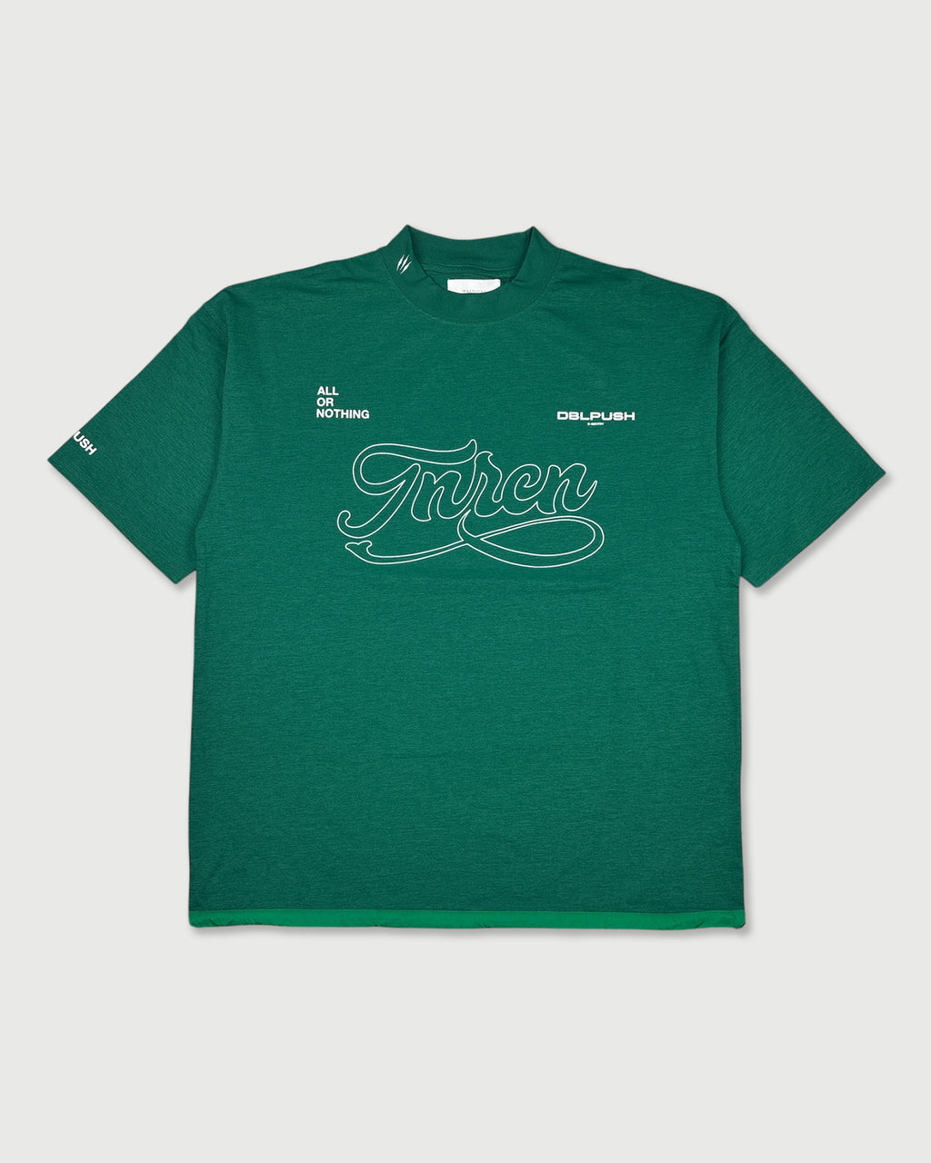 TNRCN MOCK NECK 半袖　sizeL TNRCN SIGNATURE LOGO S/S MOCK NECK TEE GREEN – TAIN DOUBLEPUSH