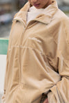 DOUBLE PUSH VELOR TRACK SUITS JACKET / BEIGE