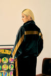 DOUBLE PUSH VELOR TRACK SUITS JACKET / BLACK