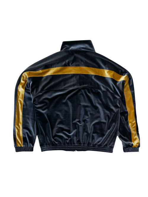 DOUBLE PUSH VELOR TRACK SUITS JACKET / BLACK