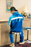 DOUBLE PUSH VELOR TRACK SUITS JACKET / BLUE