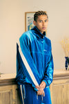 DOUBLE PUSH VELOR TRACK SUITS JACKET / BLUE
